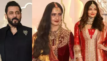 Rekha Chit-Chats With Salman Khan After Meeting Aishwarya Rai At Anant's Wedding, Netizens React