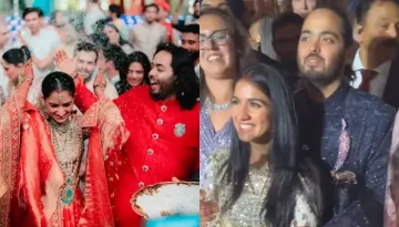Radhika Merchant Proudly Flaunts Sindoor At 'Mangal Utsav' Ceremony, Anant Ambani Holds Her Close