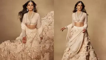 Isha Ambani Wore Sabyasachi Mukherjee's Huge 3D Flower Lehenga For Anant Ambani's Reception