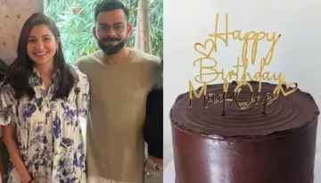 Virat Kohli Puts A Hilarious Message For Anushka Sharma On Her Birthday Cake, Called Her 'Mad One'