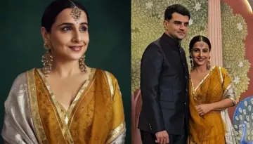 Vidya Balan's Ghaghra At The Ambani Wedding Was Dyed From Marigolds Offered At Siddhivinayak Temple