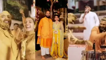 Anant Ambani And Radhika Merchant Jumped In Joy At 'Haldi', Hardik-Ranveer Brought The House Down
