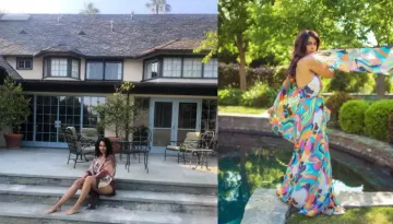 Inside Mallika Sherawat's Luxe Mansion In Los Angeles: Multiple Pools, A Cosy Fireplace, And More