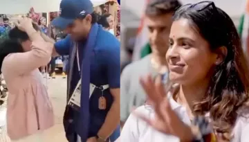 Neeraj Chopra Meets Manu Bhaker's Mother In Paris, Netizens Ask, 'Rishta Pakka?' Viral Video