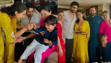 Sara Ali Khan Celebrates Raksha Bandhan, Ties Rakhi To Ibrahim And Jeh, Latter Strikes A Goofy Pose