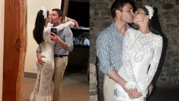 Amy Jackson's Wedding Celebration Begins: Bride Slips Into A Lacey White Dress For A Pizza Party