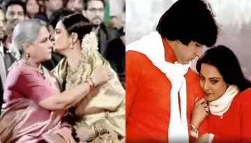 Rekha Caught Jaya Bachchan Off Guard As She Hugged Her After Amitabh Bachchan Won An Award [Video]