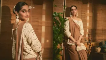 Sonam Kapoor Styled A Rs. 47K Backless Crochet Top With A Saree For BFF, Masaba Gupta's Baby Shower