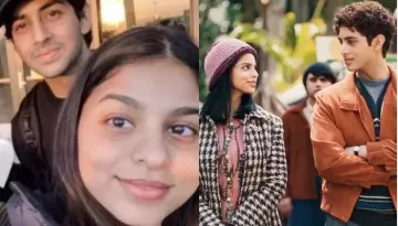 Suhana Khan With Rumoured BF Agastya Nanda, Latter Protects Her From Crowd At 'Call Me Bae' Premiere