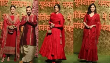 Kareena Kapoor And Saif Ali Khan Stun In Red At Ambani's Ganpati Bash, Sonam-Shraddha And More Join