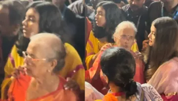 Aishwarya Rai's Daughter, Aaradhya Takes Care Of 'Nani', Seek Blessings Without Abhishek At Lalbaug