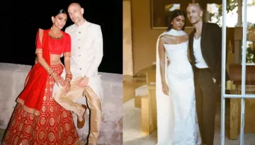 Meeka Hossain And Jeffrey Klein's Los Angeles Wedding: Sabyasachi Lehenga, Indian Sarees And More