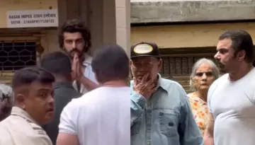 Arjun Kapoor Greets Malaika's Ex-In-Laws With Folded Hands As They Arrived After Anil Arora's Demise