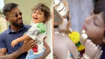 Hardik Pandya Shares Adorable Picture Of Son, Agastya, Hugging Ganpati Bappa During Ganesh Chaturthi