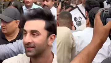Ranbir Kapoor Adorably Ensures To Take A Fan-Made Portrait Of Him And Daughter, Raha, Amid Crowd