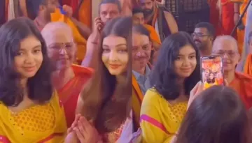 Aishwarya Rai Clicks Daughter, Aaradhya And Mom's Pics At Lalbaug, Later The Trio Poses For Selfies