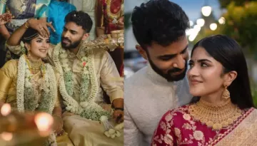 Salman Khan's Co-Star, Megha Akash Stuns In Gold As She Marries Her Best Friend, Saai Vishnu