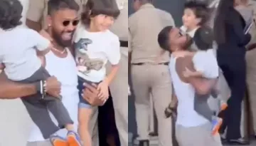 Hardik Pandya Reunites With Agastya First Time After Announcing Divorce, Lifts Him Up In His Arms