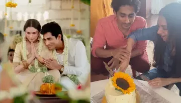Farah Khan Hosts Newly-Married, Aditi Rao Hydari And Siddharth, They Cut Unique Sunflower Cake