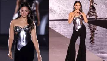 Alia Bhatt's Glam Debut At Paris Fashion Week, Stuns In A Sculpted Metal Breastplate By Gaurav Gupta