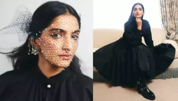 Sonam Kapoor Dons A Black Dior Dress At Paris Fashion Week, Creates Goth Glam With Corset And Boots