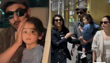 Alia Bhatt's Daughter, Raha Hugs Daddy, Ranbir After Paps Flashes Their Camera Lights At Her