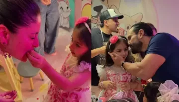 Soha Ali Khan's Daughter, Inaaya Feeds Cake To Kareena Kapoor On Her B'Day, Gets Warm Hug From Saif