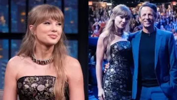 Taylor Swift Dazzles In USD 5,250 Floral Corset And USD 50K Jewels On 'Late Night With Seth Meyers'