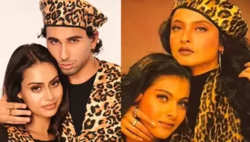 Nysa Recreates Mom, Kajol's Iconic 1996 Photoshoot For Halloween, Orry Copies Rekha's Poses