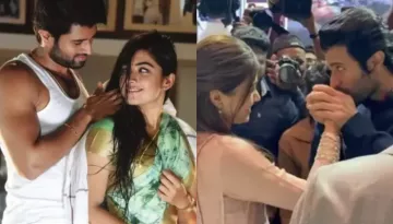 Vijay Deverakonda Kisses Fiancee, Rashmika Mandanna At Success Party Of The Film, 'The Girlfriend'