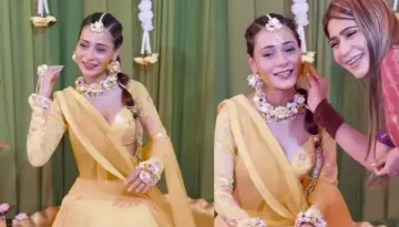 Ssara Khan's Pahadi Wedding Rituals Begins With 'Shagun Ki Haldi', Bride Glows In Yellow Lehenga