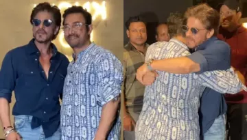 SRK Hugs And Kisses Aamir Khan As He Arrives At Junaid Khan's Debut Film, 'Loveyapa's' Screening