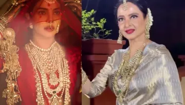 Rekha Wore Priyanka Chopra's Wedding Necklace From Sabyasachi For Her Brother, Siddharth's Big Day