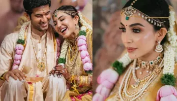 Parvati Nair Wears Diamond Headpiece In Wedding With Ashrith Ashok, Shares First Pictures