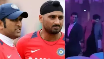 Harbhajan Singh Awkwardly Meets MS Dhoni Months After His 'No Contact For Ten Years' Remark