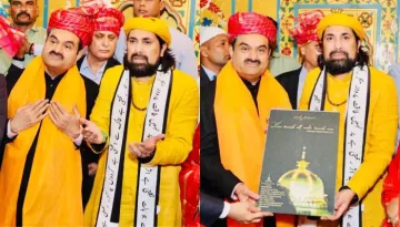 Gautam Adani Visits Ajmer Sharif Dargah With Wife, Priti Adani, Offers 'Makhmali Chadar' And Flowers