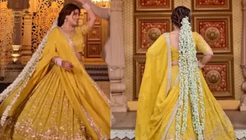 Influencer Bride Ditched 'Hair Extensions' And Opted For Long Flower Garland Hairstyle For Reception