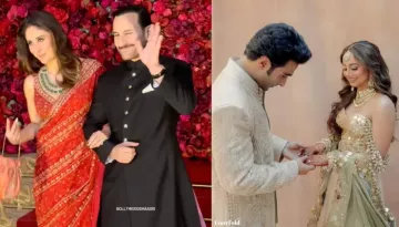 'Didi' Kareena Kapoor Slips Into A Bandhani Saree For Cousin, Aadar Jain's Wedding, Saif Looks Smart