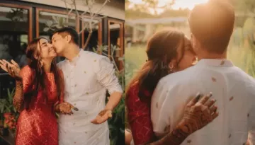 Prajakta Koli Stuns In Red Ethnic Wear At Her 'Mehendi', Adorably Hugs Fiance, Vrishank Khanal