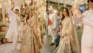 Prajakta Koli Gets Married To Beau Vrishank, Stuns In Beige-Toned Embroidered Lehenga With Open Hair