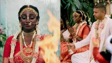 Black Woman Turns Indian Bride In A Red Banarasi Saree As She Gets Married As Per 'Sanatani' Rituals