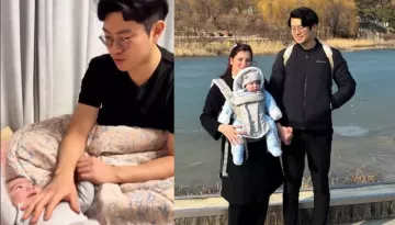 Korean Father Leaves His Baby In Joy After Singing Lata Mangeshkar's Famous Song, 'Chanda Hai Tu'