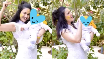 Yuvika Chaudhary And Prince Narula Celebrate Their First Holi With Daughter, Eekleen