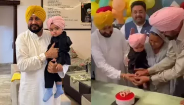 Sidhu Moose Wala's Brother Turns 1, Charanjit Singh Channi Joins Celebration, Cuts Cake With Family