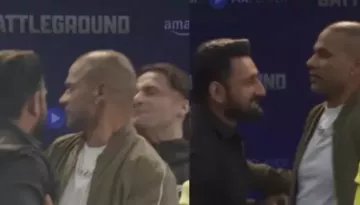 Asim Riaz And Rajat Dalal Clash During Live Show, Shikhar Dhawan Joins To Stop Them, Rubina Reacts