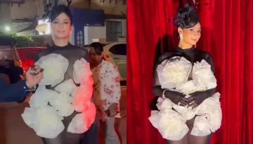 Tanishaa Gets Trolled For Her Dress With Mesh And Fabric Roses, Netizens Say, 'Ye Sab Uorfi Par..'