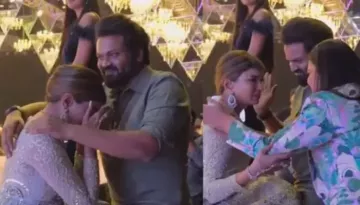 Lakshmi Manchu Breaks Down On Stage Seeing Her Brother, Manoj Amid Family Feud