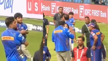Akash Ambani's Son, Prithvi Runs Towards His Papa At Wankhede After Their Team, Mumbai Indians Wins