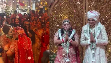 Philanthropist, Seema Singh Breaks Down During Daughter, Meghna's 'Varmala' Ceremony With Shantanu