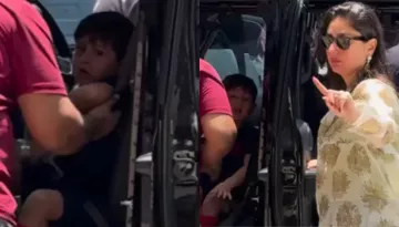 Jeh Says 'Not Allowed' As Paps Take His Pics During Day Out With Brother, Taimur And Mom, Kareena